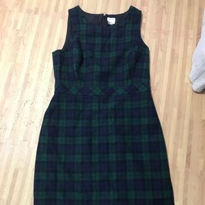 Jcrew black watch sheath dress